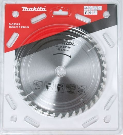 Sågklinga för trä Makita; 165x2x20,0 mm; Z40; 18°