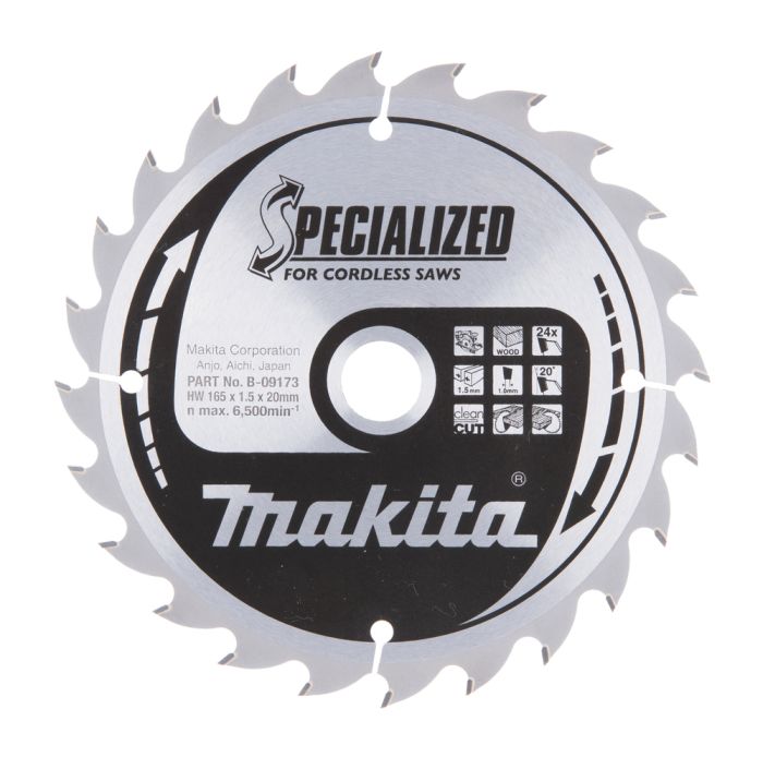 Sågklinga för trä Makita; 165x1,5x20,0 mm; Z24; 20°