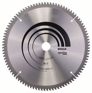Sågklinga för trä Bosch OPTILINE WOOD; 305x2,5x30,0 mm; Z96; -5°