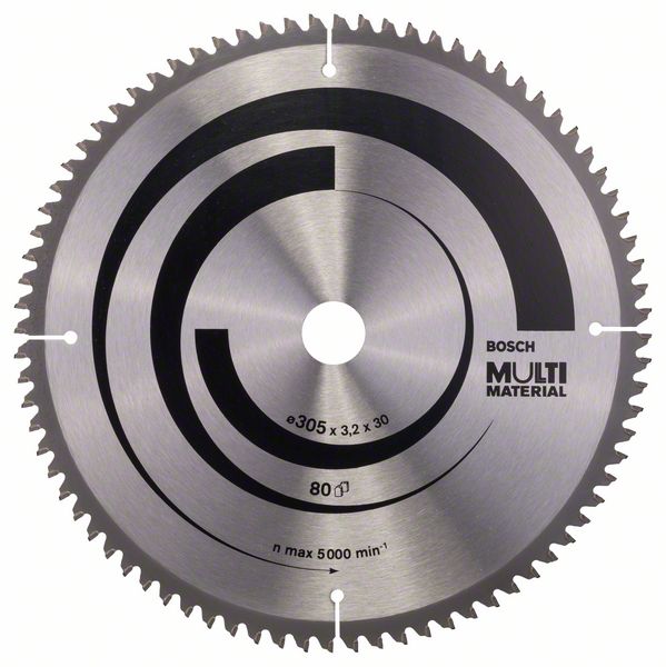 Sågklinga för trä Bosch MULTI MATERIAL; 305x3,2x30,0 mm; Z80; -5°