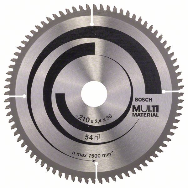 Sågklinga för trä Bosch MULTI MATERIAL; 210x2,5x30,0 mm; Z80; -5°