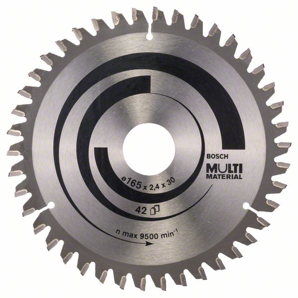 Sågklinga för trä Bosch MULTI MATERIAL; 165x2,4x30,0 mm; Z42; -5°