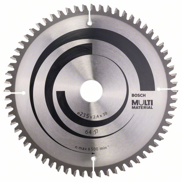 Sågklinga för trä Bosch MULTI MATERIAL; 235x2,4x30,0 mm; Z64; -5°