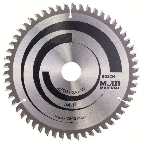 Sågklinga för trä Bosch MULTI MATERIAL; 210x2,4x30,0 mm; Z54; -5°
