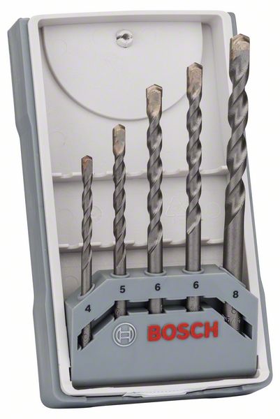 Borrsats för betong Bosch Silver Percussion; 4-8 mm; 5 st.