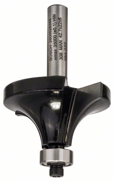Avrundningsfräs Bosch 15/22/66 mm med kullager