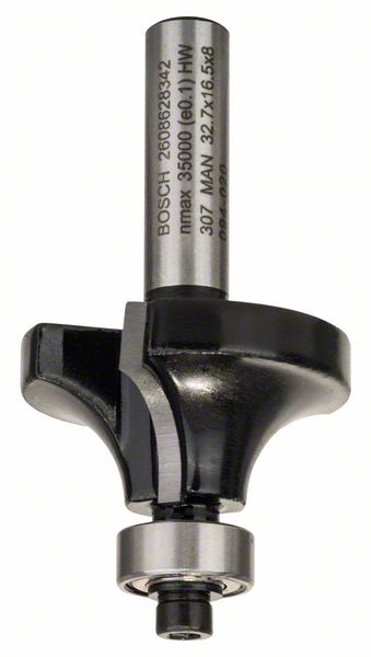 Avrundningsfräs Bosch 10/16,5/57 mm med kullager