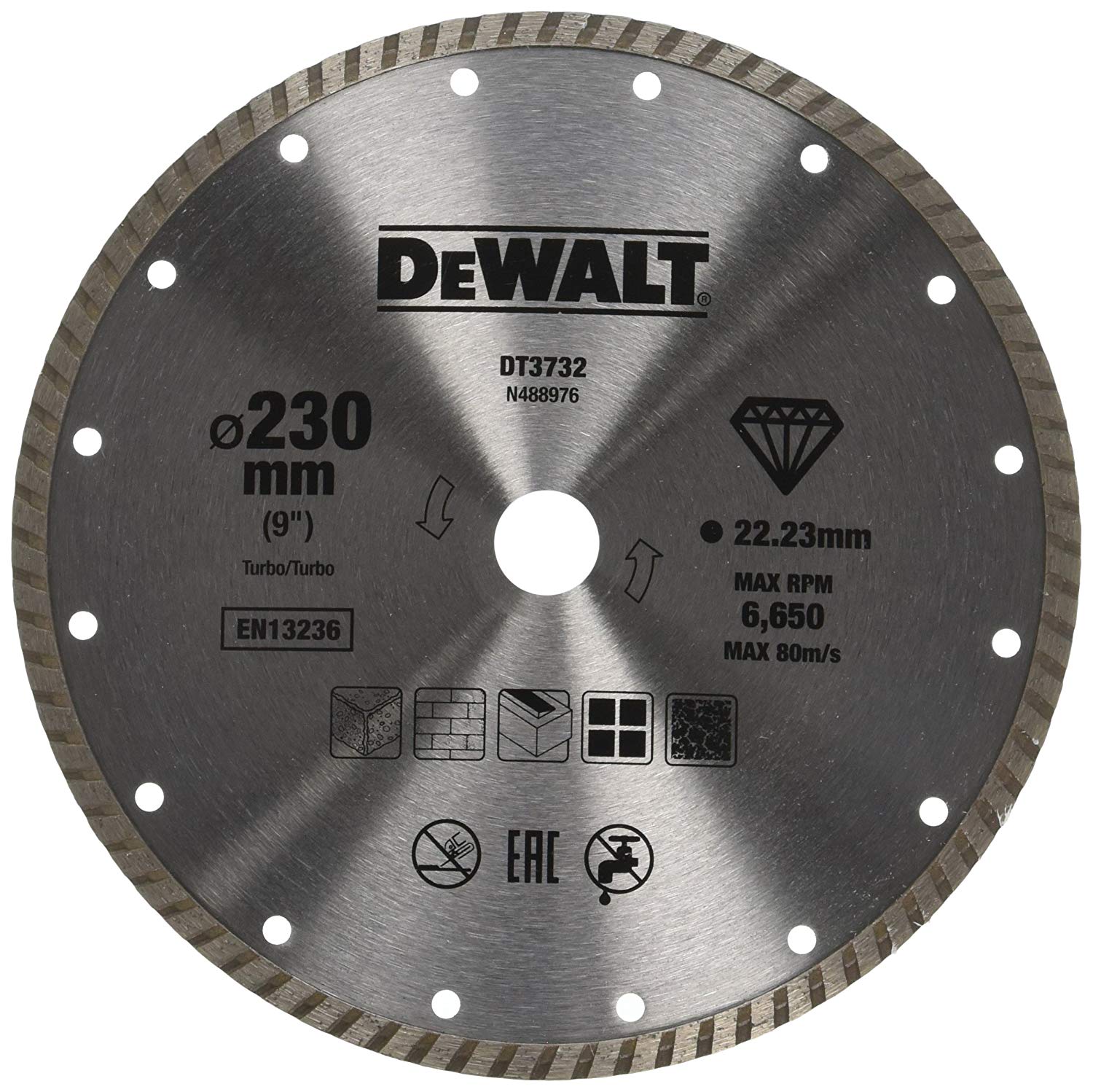 Diamantkapskiva DeWalt DT3732-QZ; 230 mm