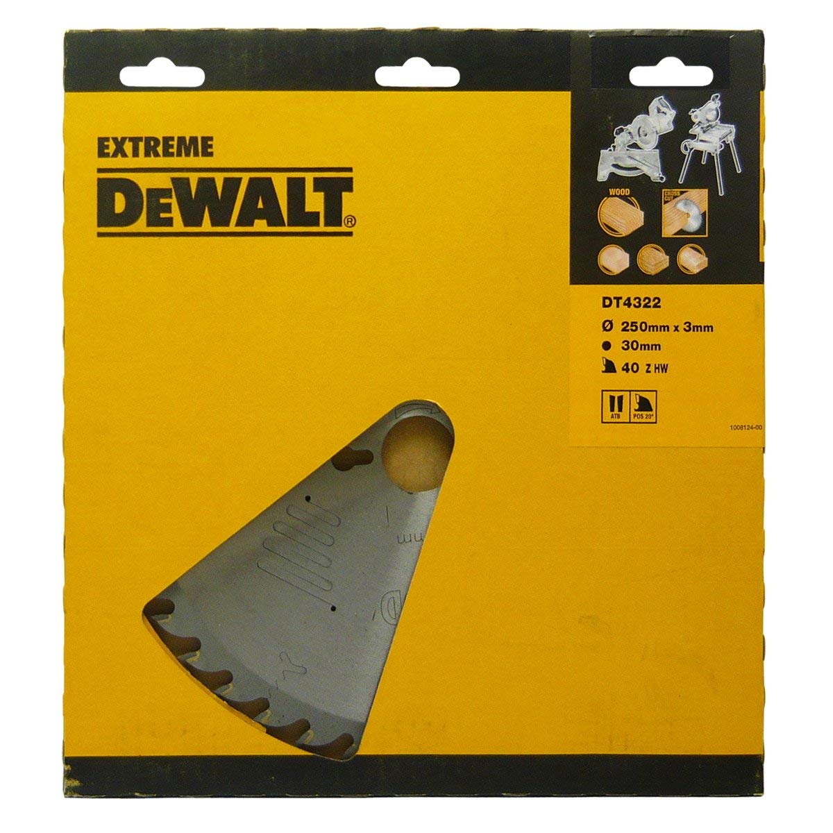 Sågklinga för trä DeWalt; 250x3x30,0 mm; Z40; 10°