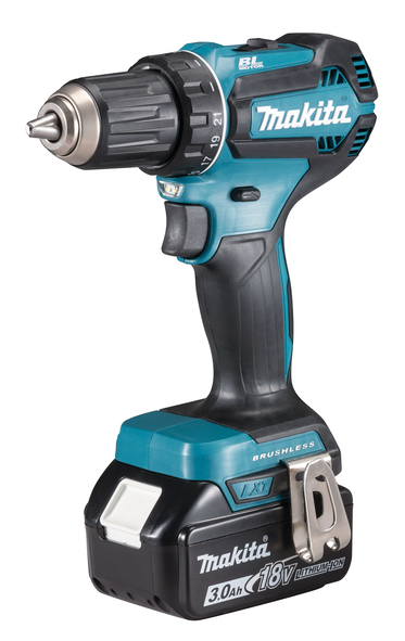 Skruvdragare/borr Makita DDF485RFJ; 18 V; 2x3,0 Ah batt.