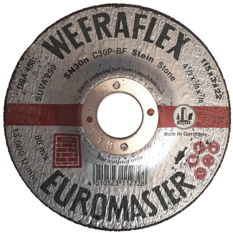 Kapskiva Wefra; 115x3x22 mm För sten