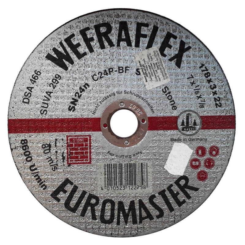 Kapskiva Wefra; 178x3x22 mm För sten