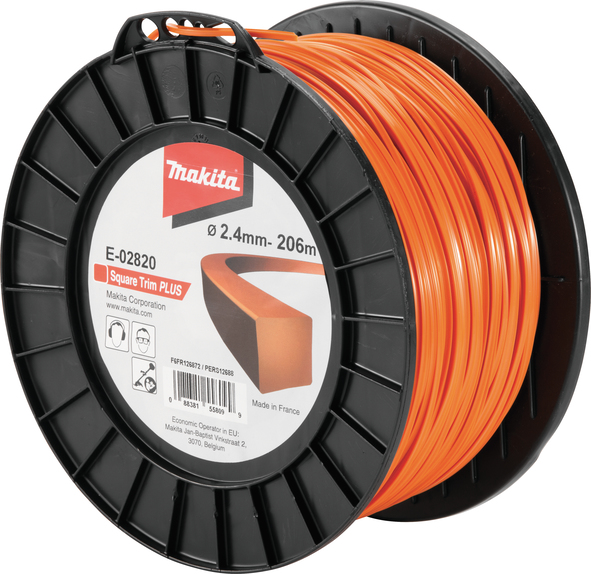 Trimmertråd ( 4 -kants) Makita E-02820; 2,4 mm/206 m
