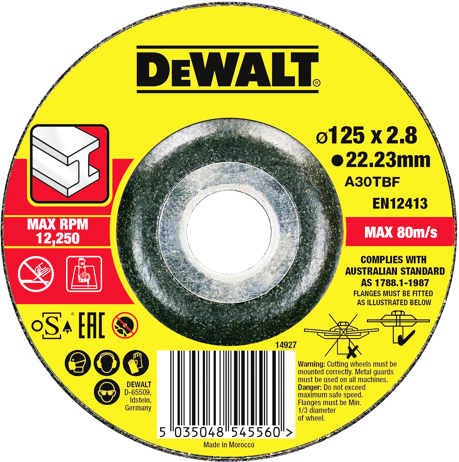 Kapskiva DeWalt DT43911-QZ; 125x2,8 mm