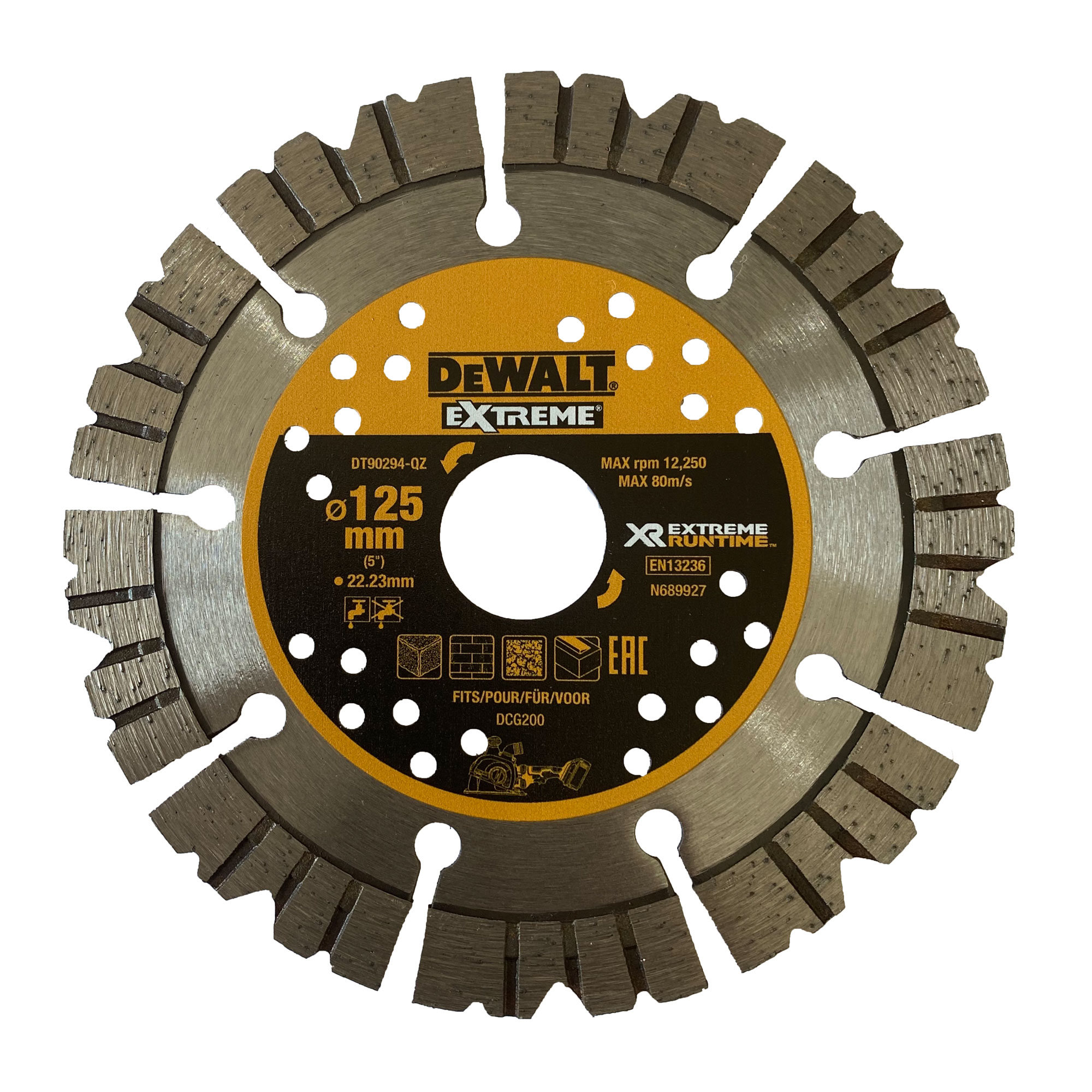 Diamantkapskiva DeWalt Extreme; 125x2x22,23 mm