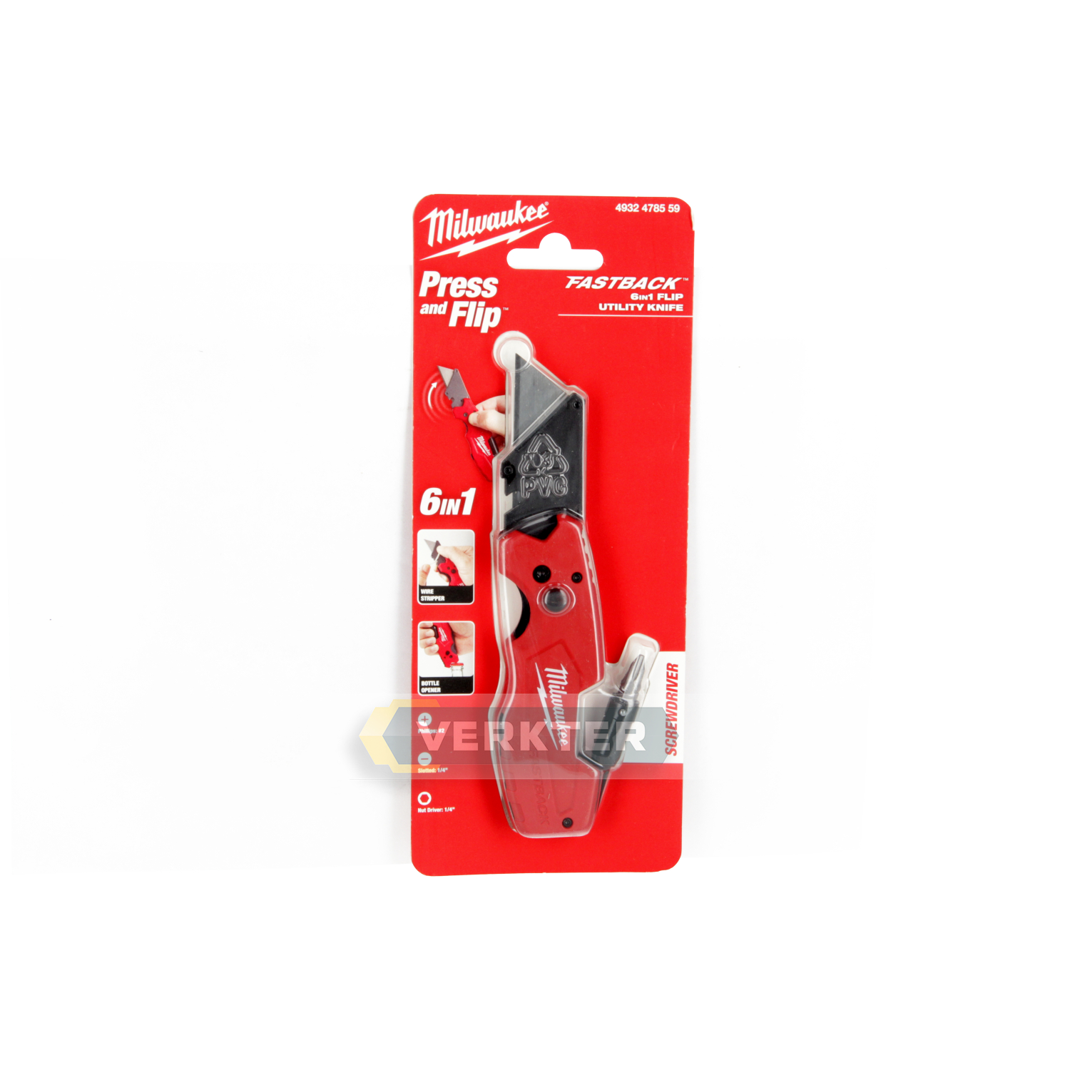 Kniv med utbytbara blad Milwaukee FastBack 6in1
