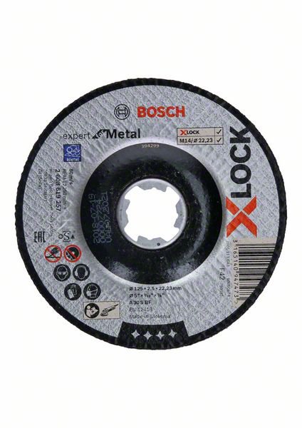 Kapskiva Bosch X-LOCK Expert for Metal; 125×2,5×22,23 mm; 1 st.