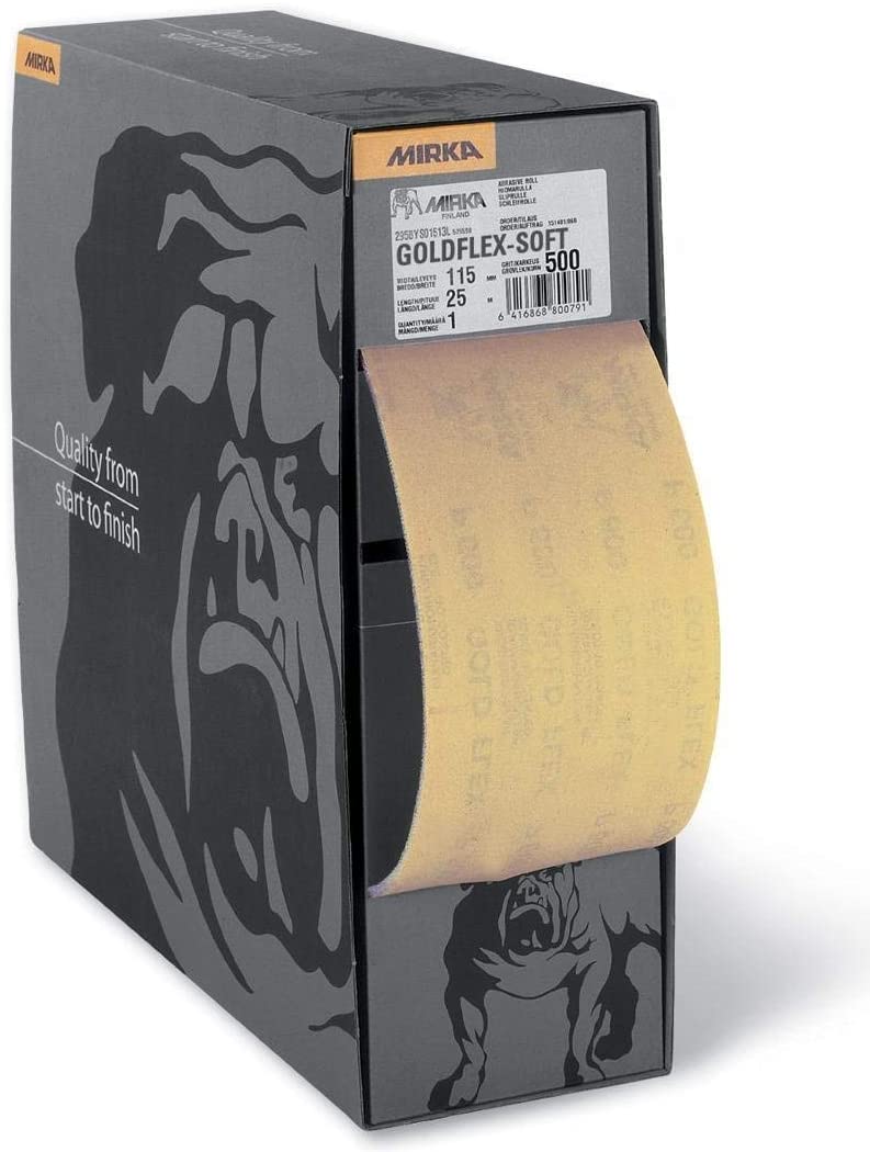 Sandpappersrulle Mirka GoldFlex Soft 2912707018; 115x125 mm: P180; 200 st.