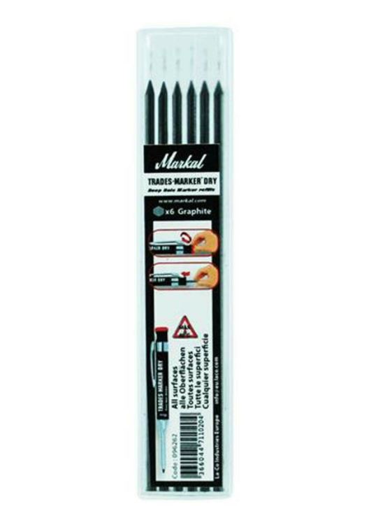 Kärna Markal TRADES-MARKER DRY; 6 st.; svart