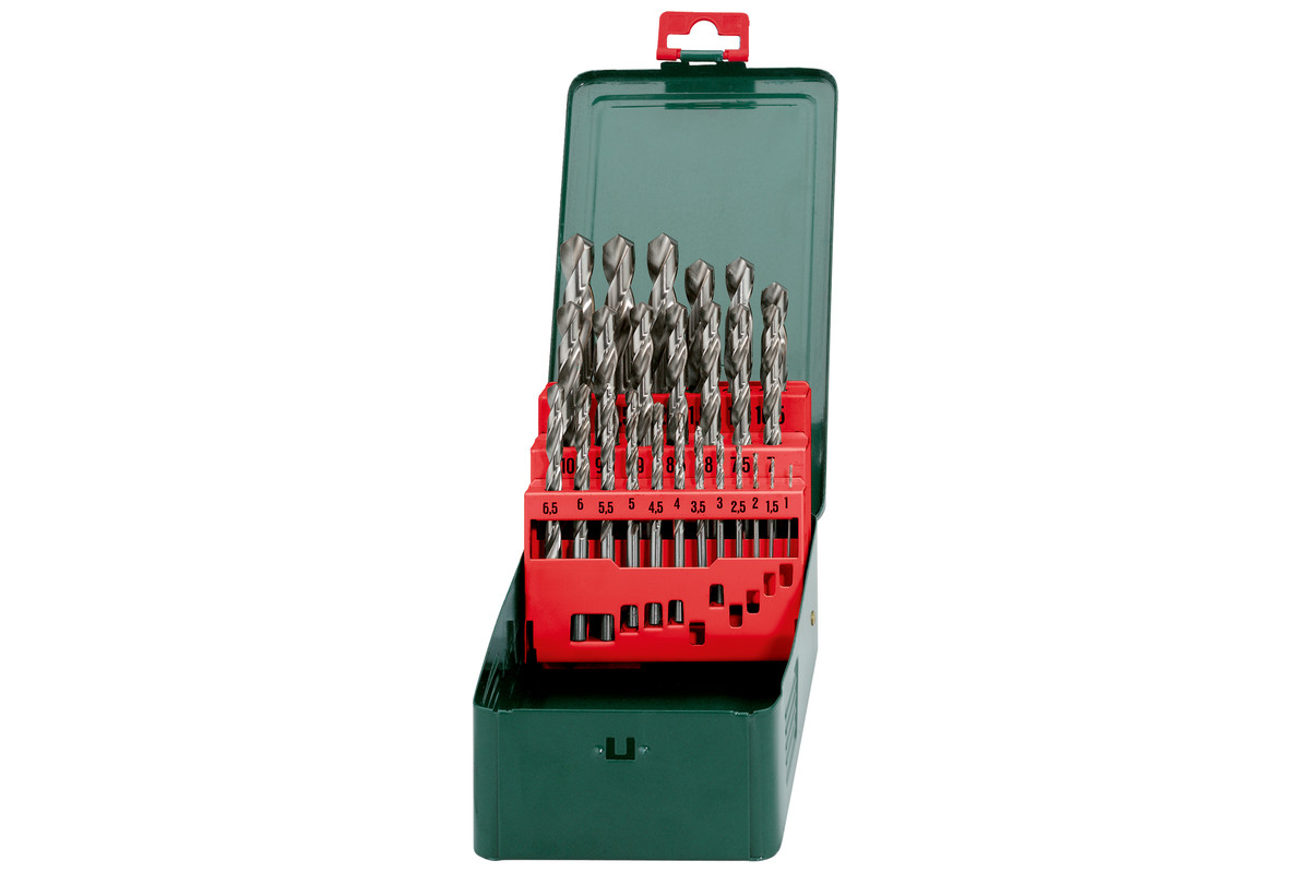 Borrsats för metall Metabo HSS-G; 1-13 mm; 25 st.