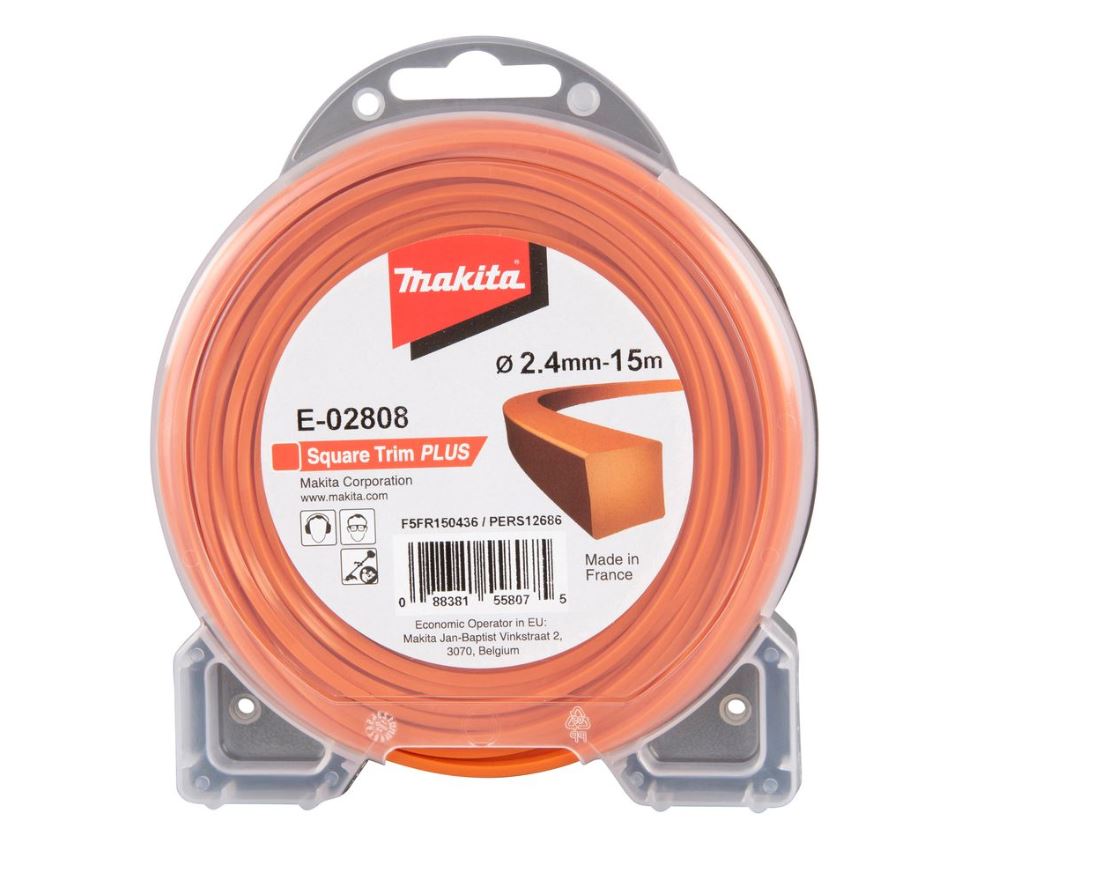 Trimmertråd Makita; 2,4 mm/15 m; 4 -kants