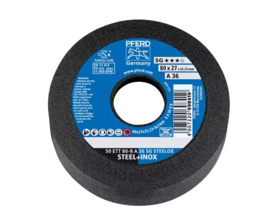 Sliphuvud PFERD SG STEELOX; 80x27x8 mm; A36