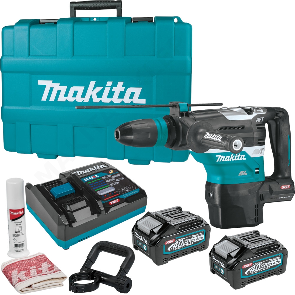 Batteridriven borrhammare  Makita HR005GM202; 8,0 J; SDS-Max; 40 V; 2x4,0 Ah batt.