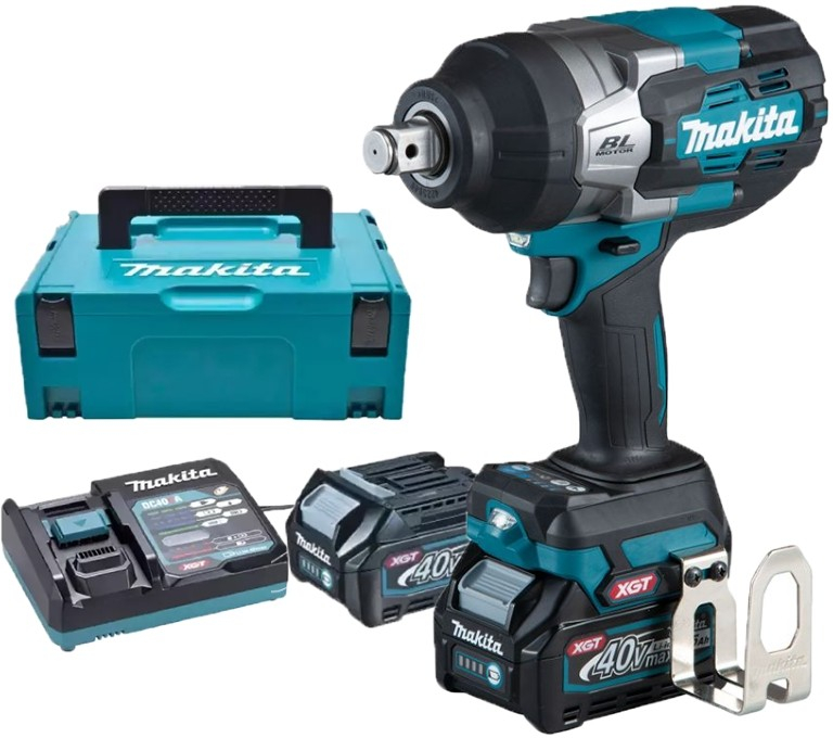 Slagmutterdragare Makita TW001GM201; 40 V; 2x4,0 Ah batt.