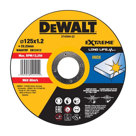 Kapskiva DeWalt DT43904-QZ; 125x22,23 mm