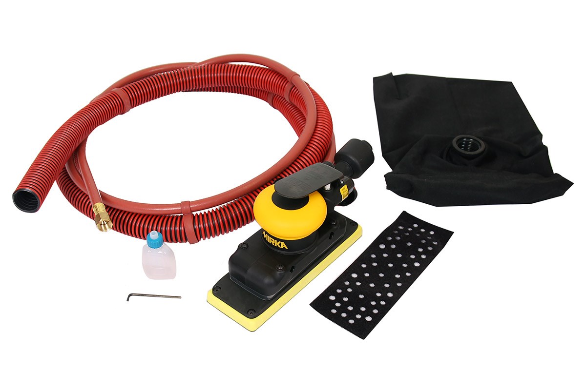 Tryckluftsdriven excenterslip Mirka OS 383DB; 179 W; 70x198 mm