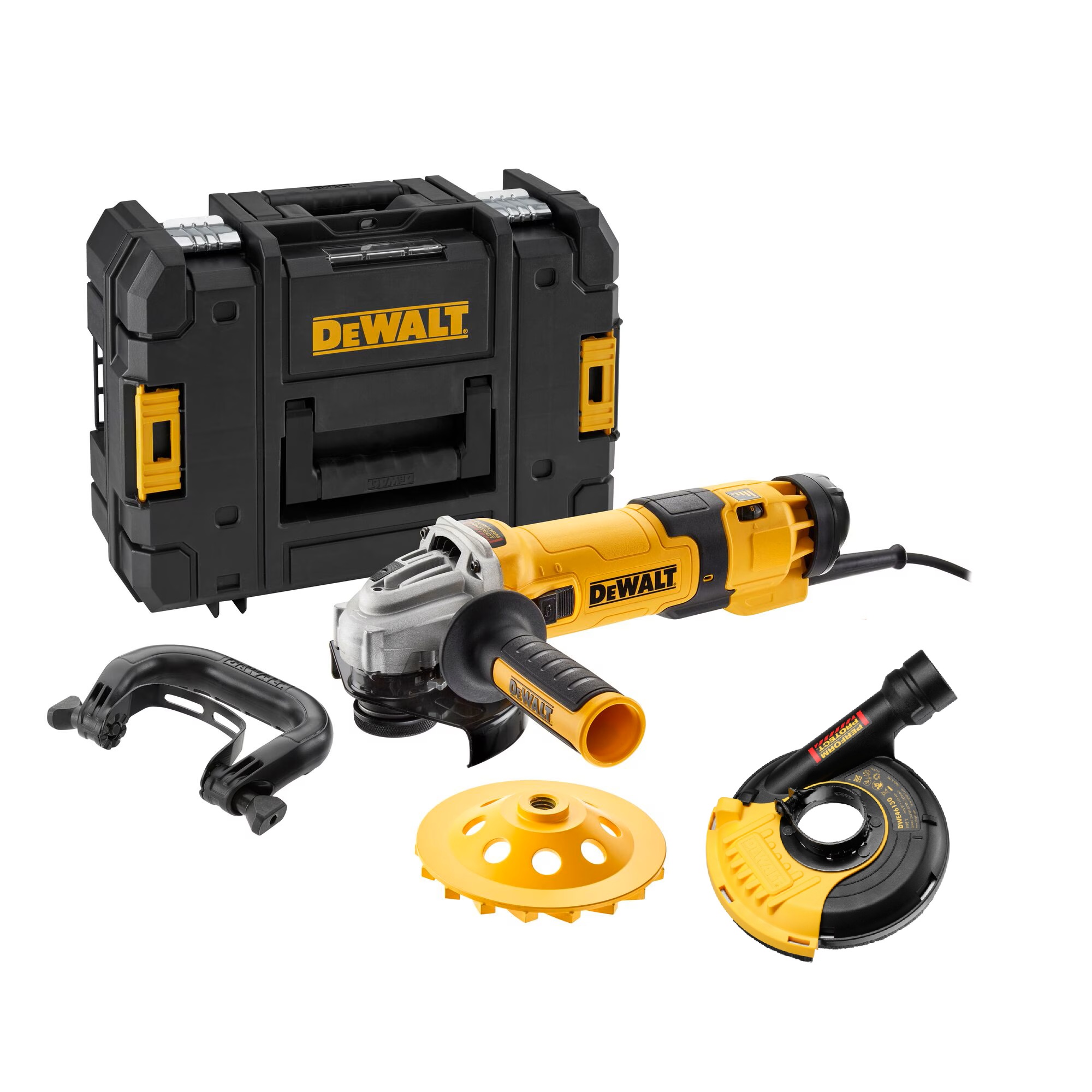 Vinkelslip DeWalt DWE4257KT-QS; 125 mm; 1500 W + tillbehör