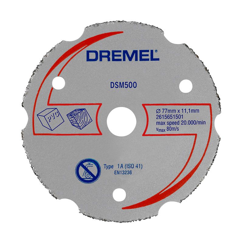 Universalkapskiva i hårdmetall för planskärning Dremel 2615S500JB; 77 mm