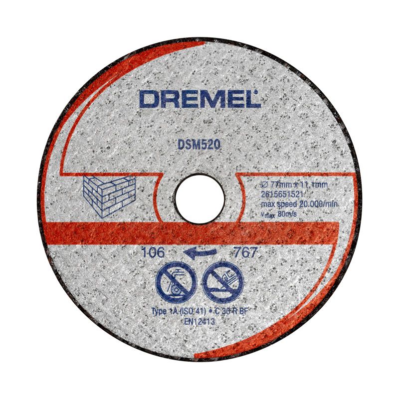 Kapskiva för mursten Dremel 2615S520JB; 77 mm