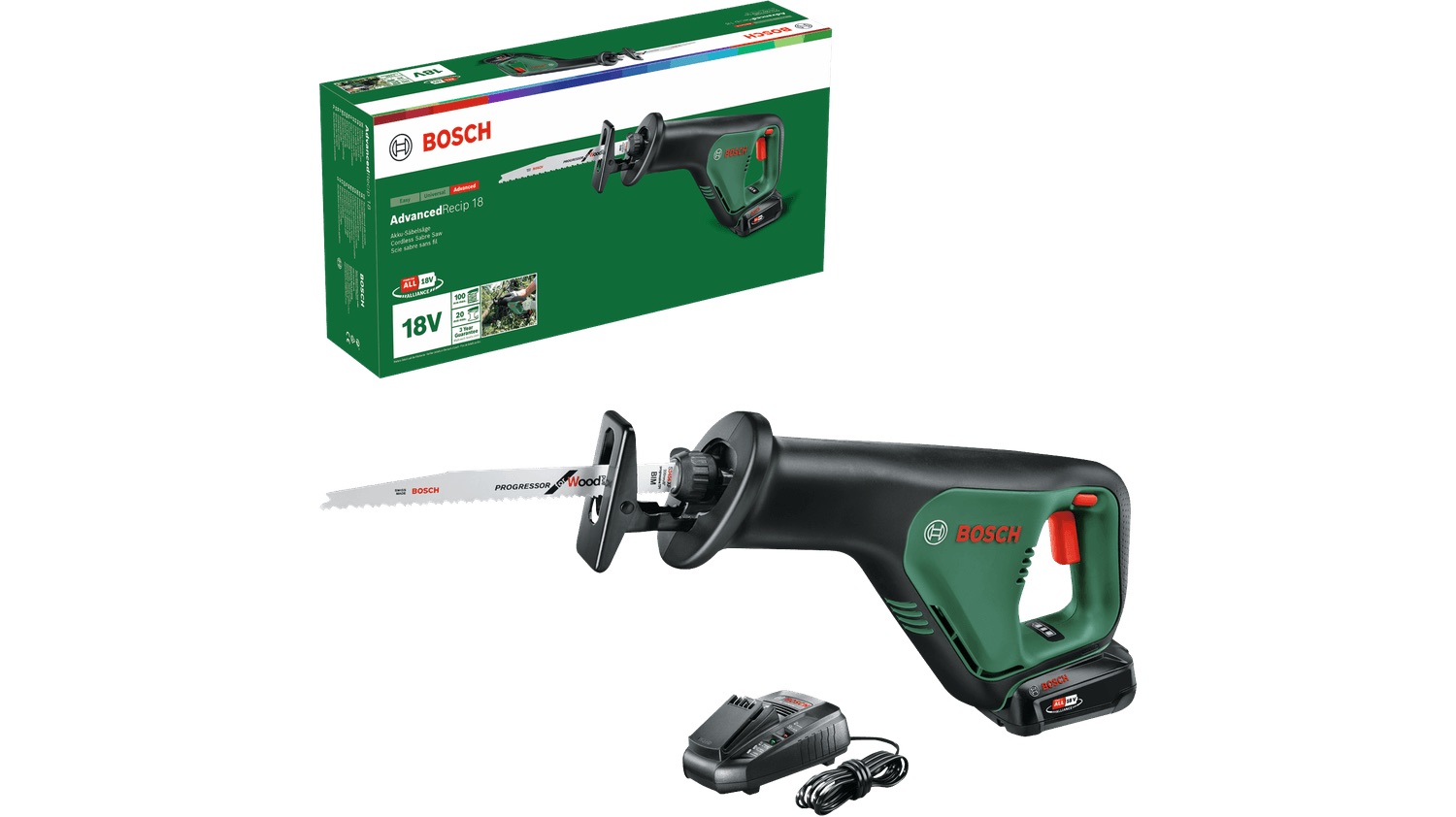 Batteridriven tigersåg Bosch Advanced Grind 18; 18 V; 1x2,5 Ah batt.