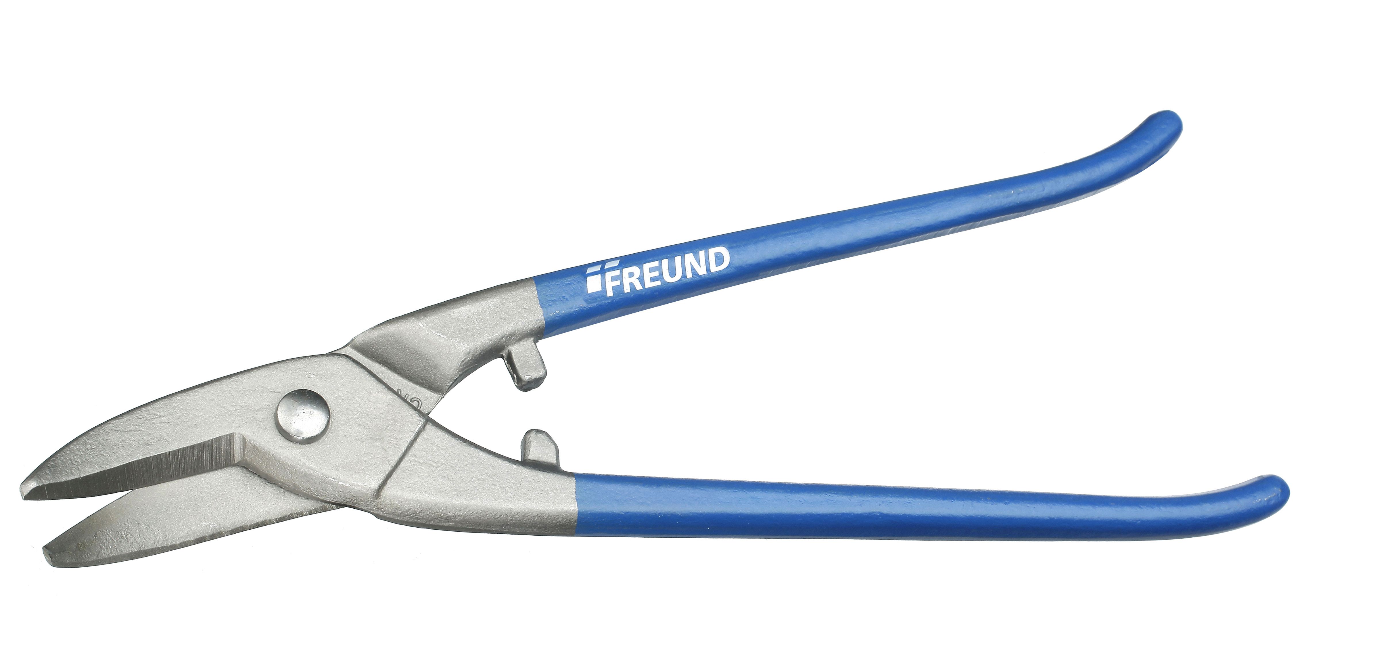 Tennklipp med böjda blad Freund; 250 mm; åt vänster