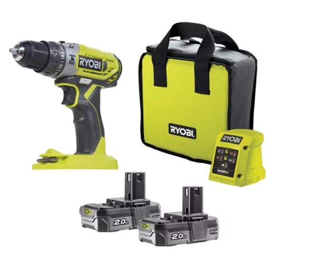 Slagborr Ryobi R18PD2-220SL; 18 V; 2x2,0 Ah batt.