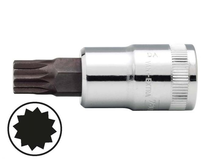 Hylsa med spindel Bahco 7809XZN-16; 1/2''; XZN16; 60 mm