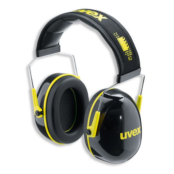 Hörselskydd Uvex K2; 32 dB; svart / gul