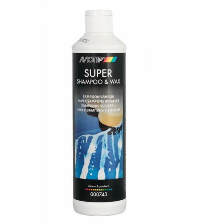 Biltvättmedel Motip SUPER SHAMPOO & WAX; 500 ml