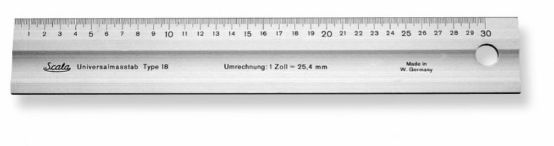Tumstock i aluminium Scala 418; 30 cm