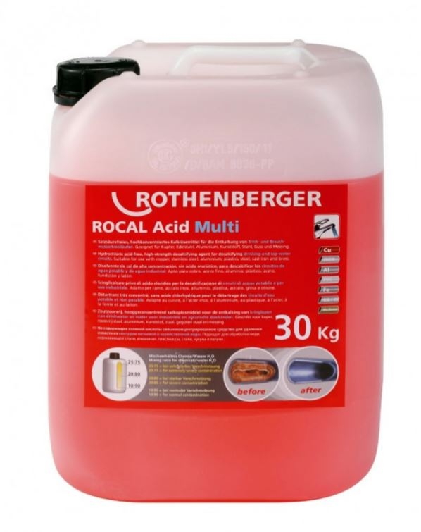 Avkalkningsmedel Rothenberger ROCAL ACID Multi; 30 kg