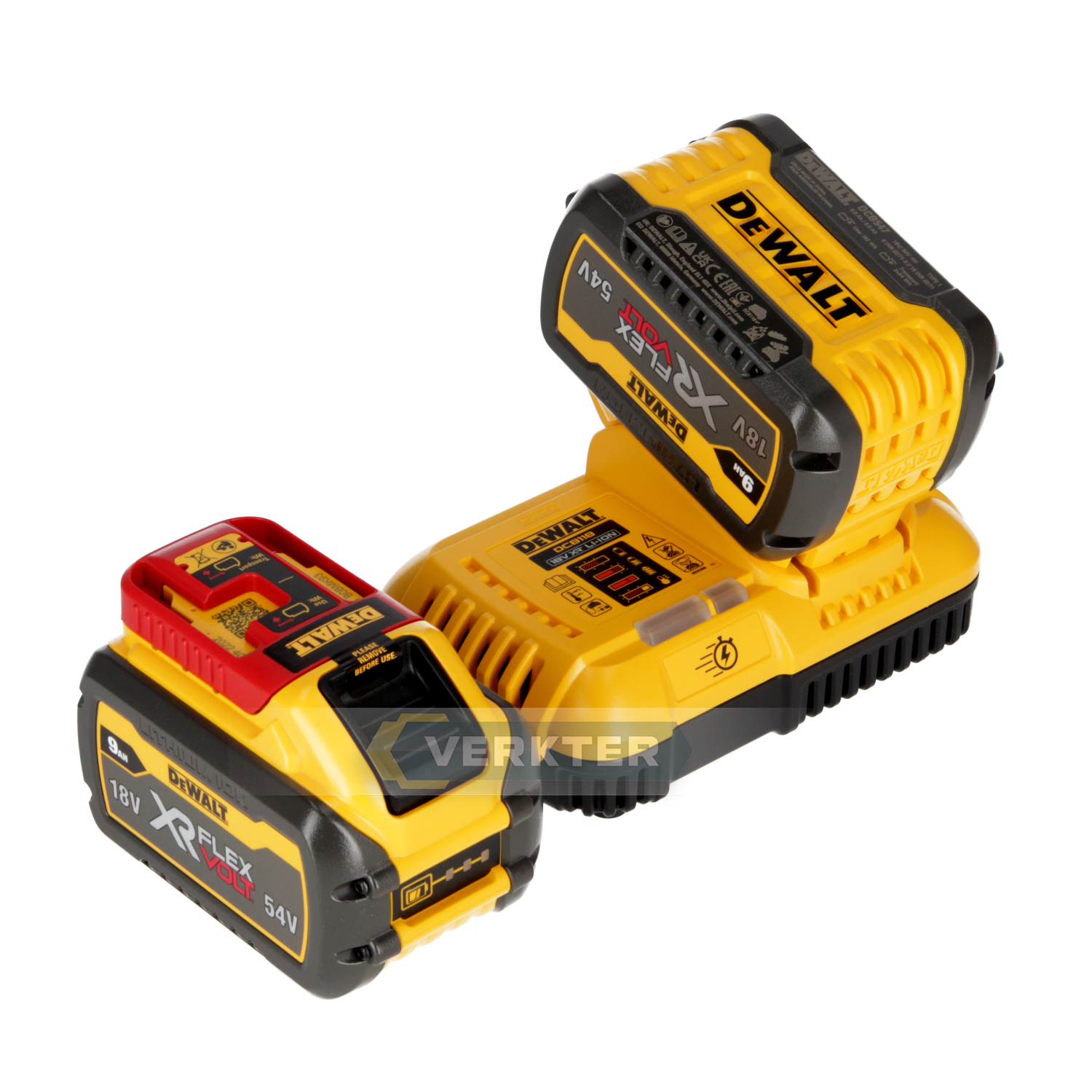 Tillbehörsset DeWALT DCB118; 18 V; 2x9,0 Ah + laddare DCB547