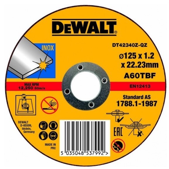 Kapskiva DeWalt DT42340Z-QZ; 125x1,2 mm