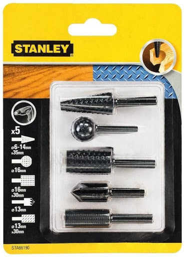 Fräs borrset Stanley STA66190-QZ; 5 st.