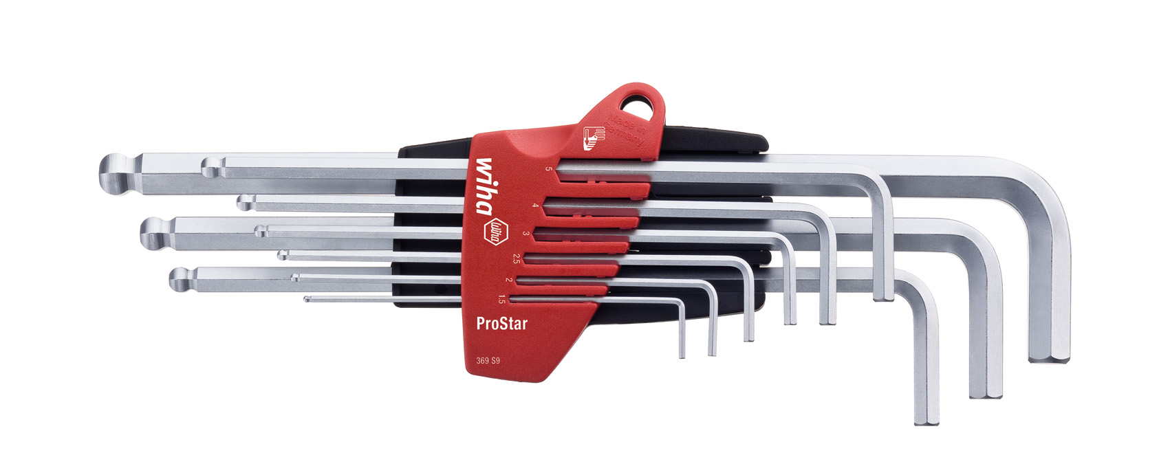 Insexnycklar Wiha ProStar; HEX 1,5-10 mm; 9 st.