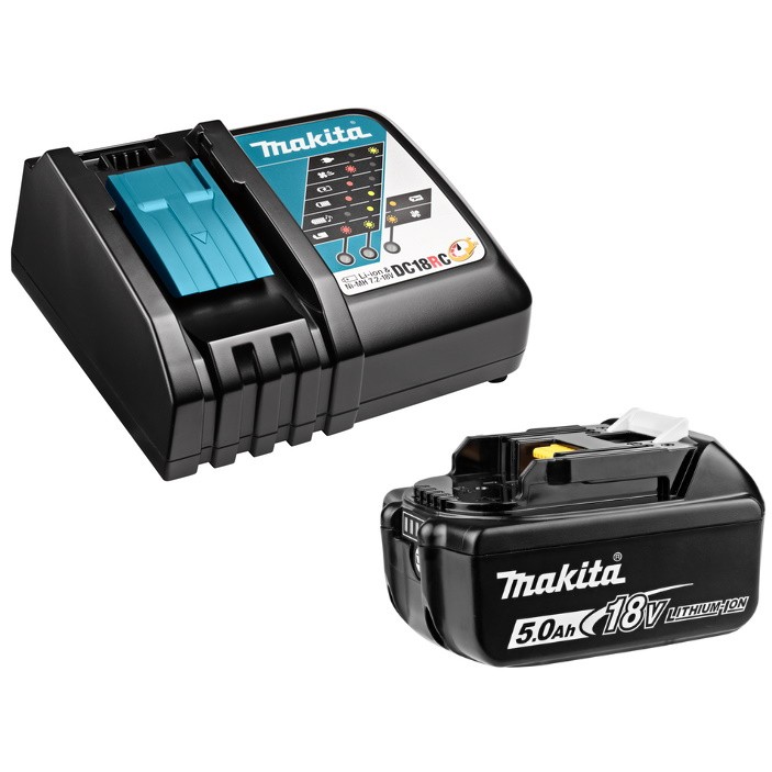 Batteri Makita 191B51-7; 18 V; 5,0 Ah + laddare DC18RC