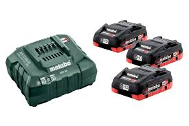 Batteri Metabo; 18 V; 3x4,0 Ah + laddare ASC 55