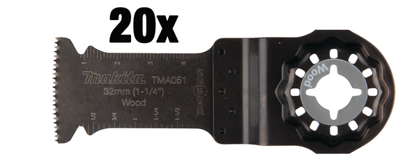 Skär för planskärning Makita B-64858-20; 32 mm; 20 st.