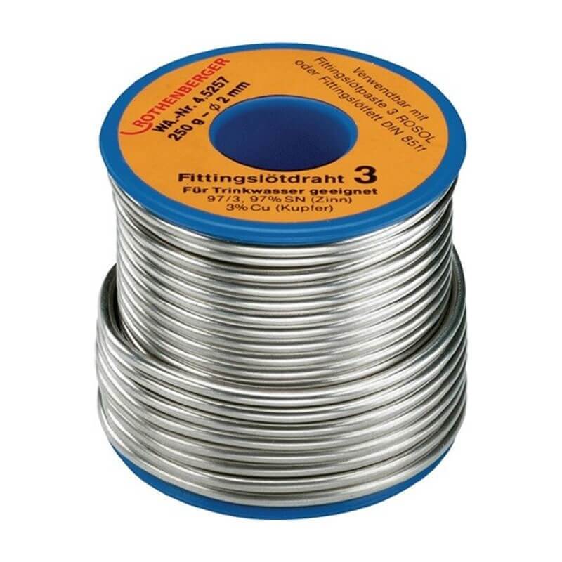 Lödmetall Rothenberger L-SN CU3; 3 mm; 250 g
