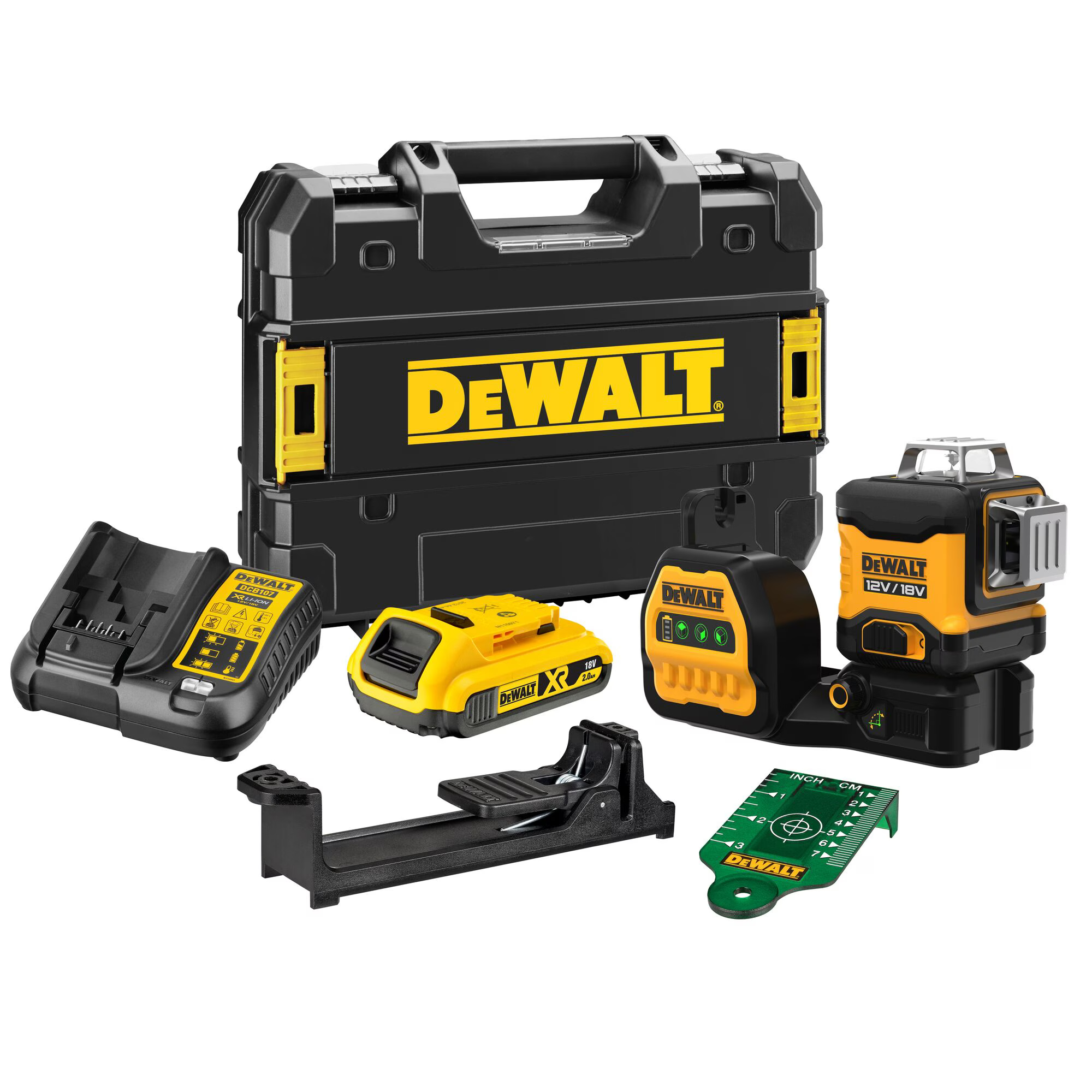 Korslinjelaser DeWalt XR DCE089D1G18; 18 V; 1x2,0 Ah batt.